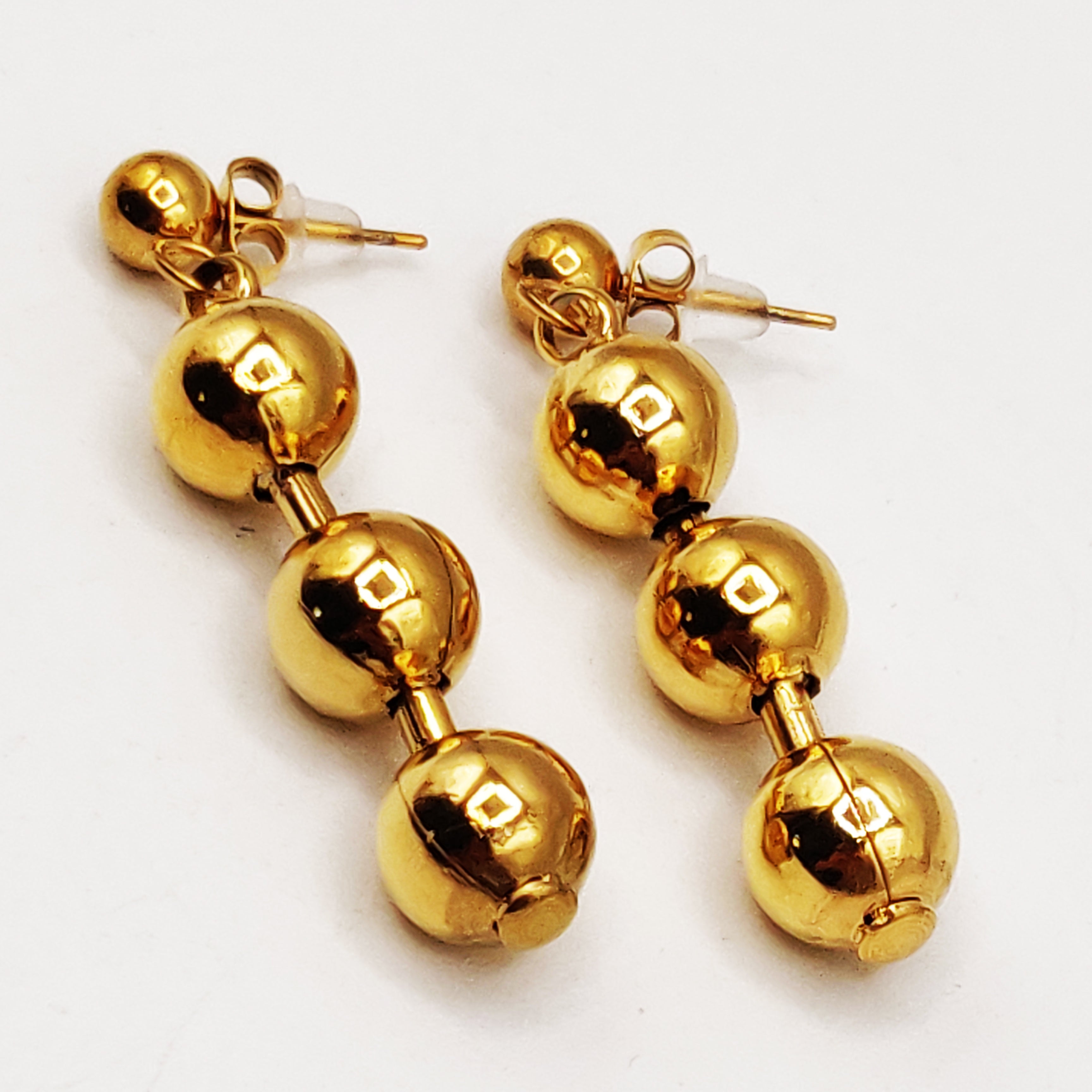 Boucles d'oreilles Tour Perles d'imitation Dorées