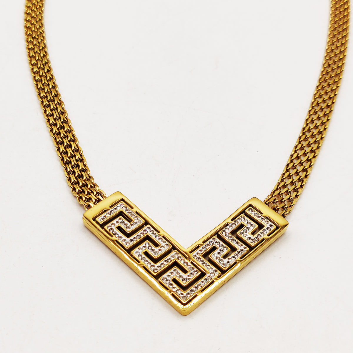 Collier Maille Motif V Luxe