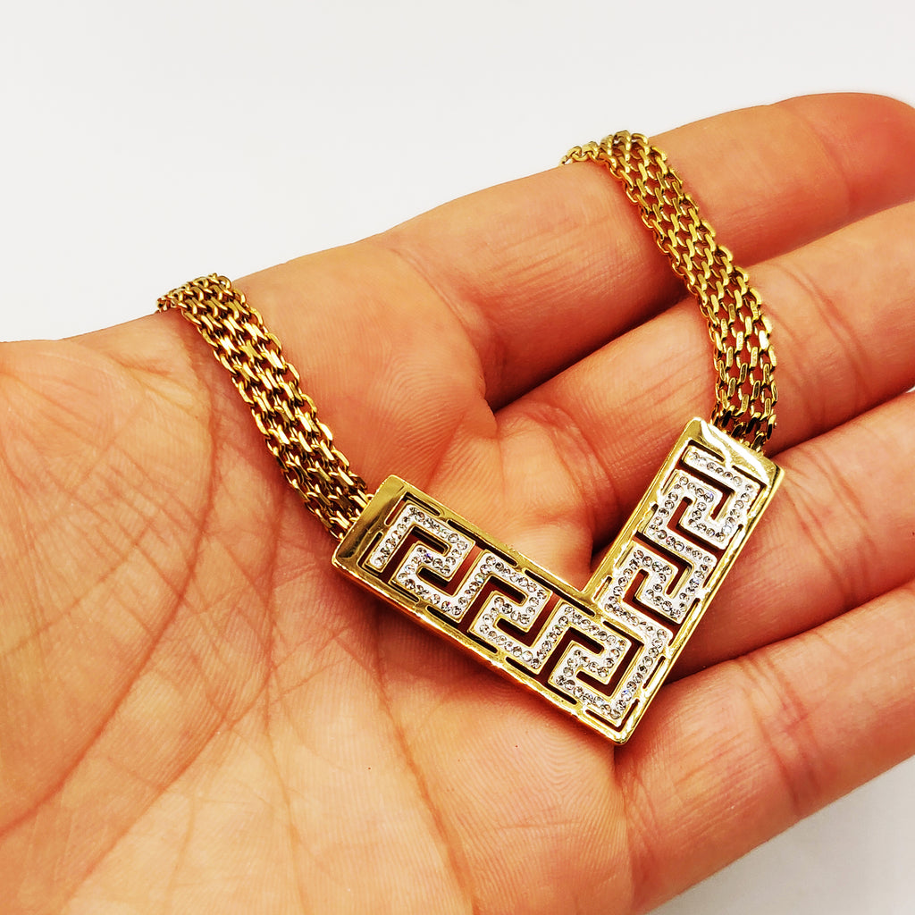Collier Maille Motif V Luxe
