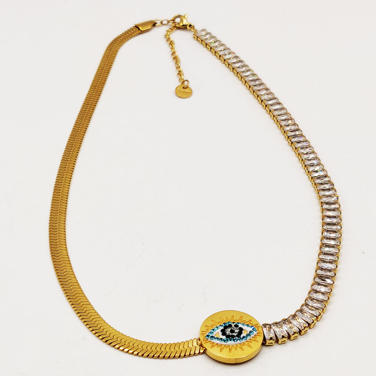 Collier Mi Maille Mi Cristaux Oeil Luxe