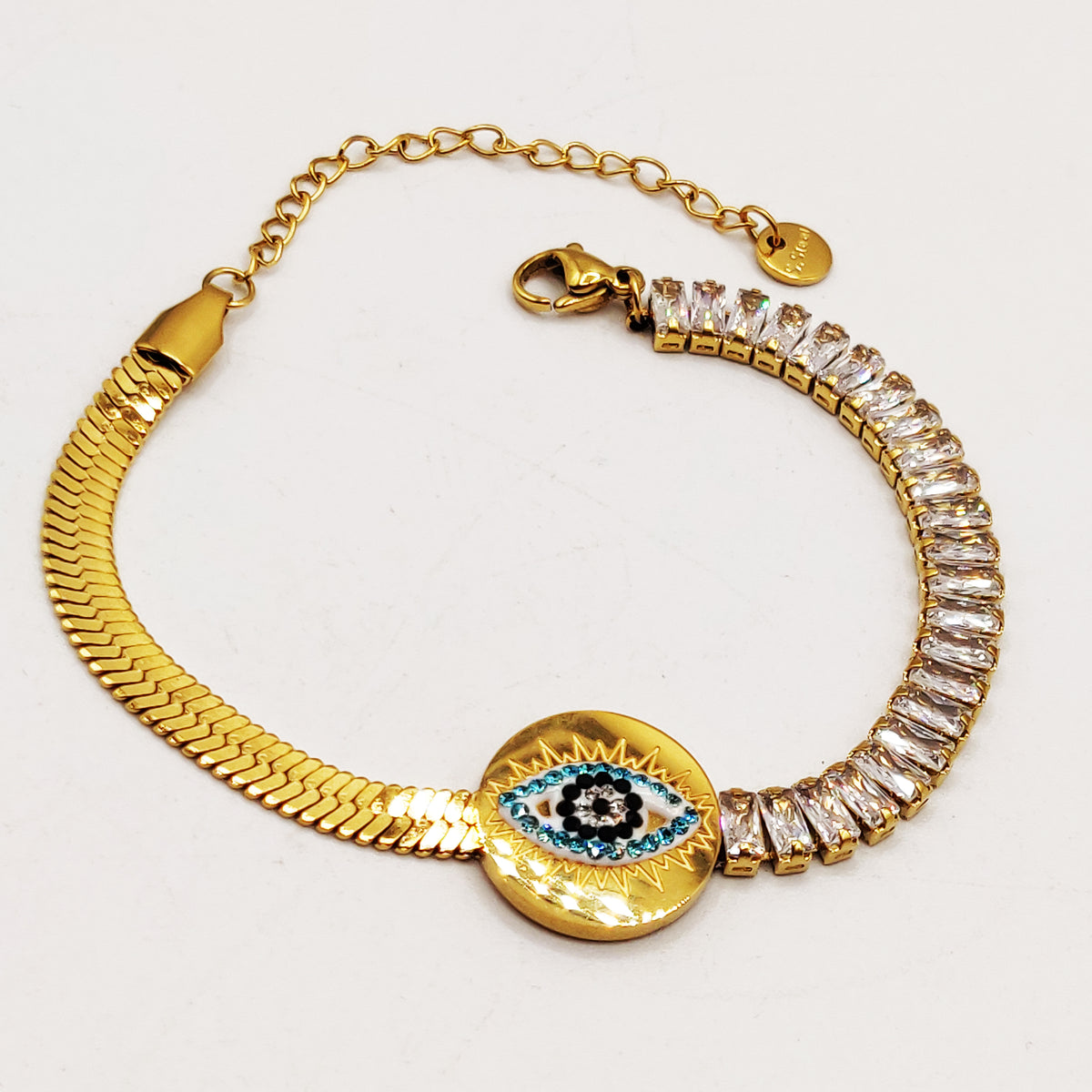 Bracelet Mi Maille Mi Cristaux Oeil Luxe