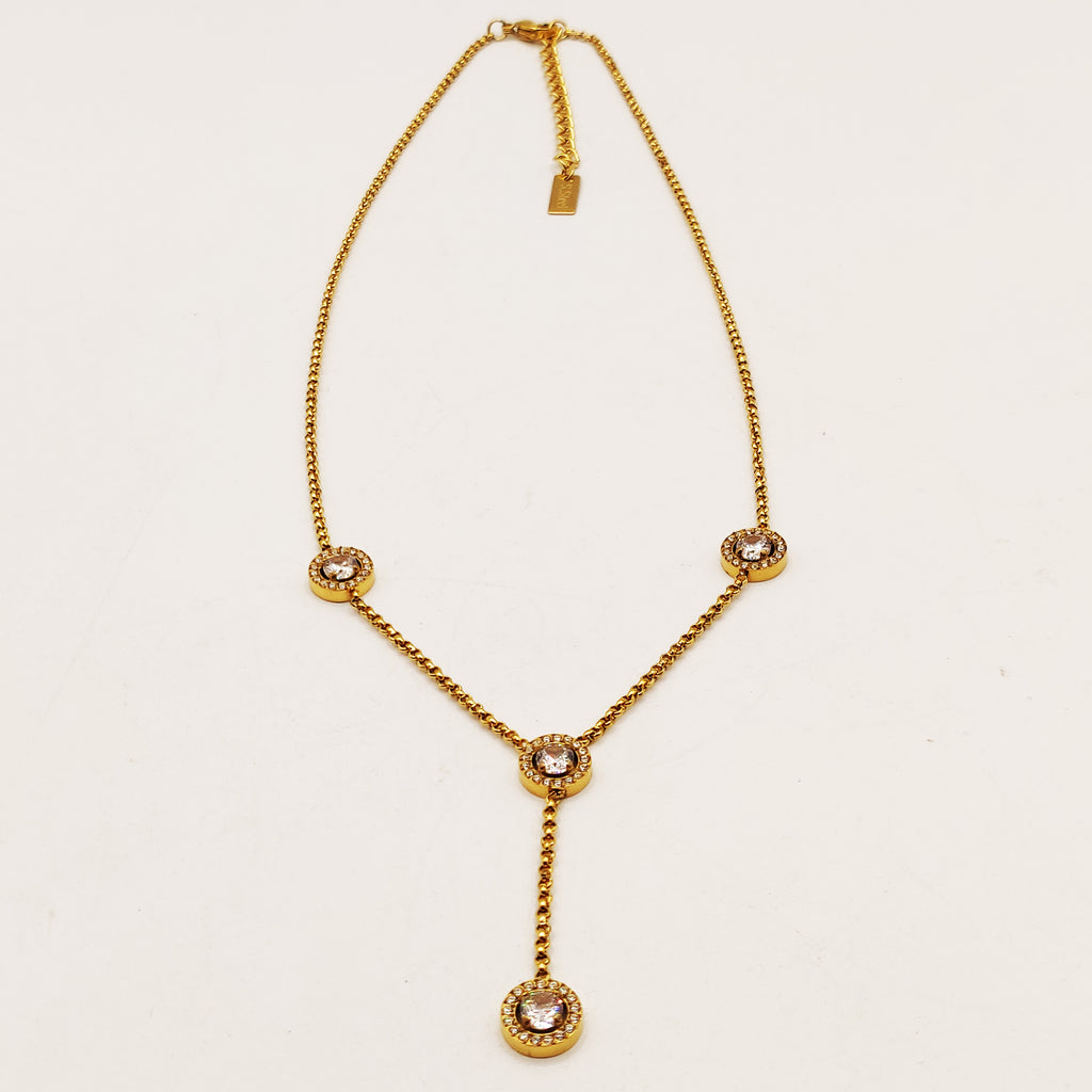 Collier Maillons Multi Cercles Cristaux