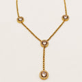 Collier Maillons Multi Cercles Cristaux