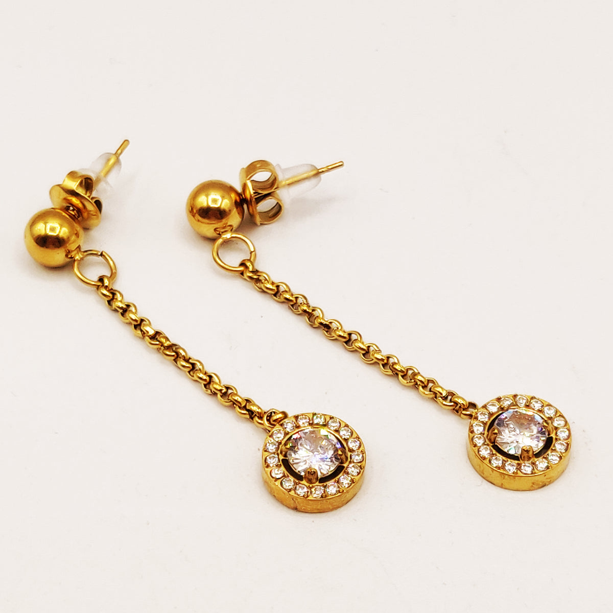 Boucles d'oreilles Maillons Multi Cercles Cristaux