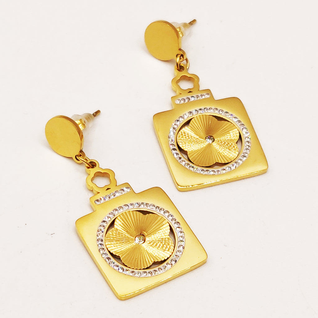 Boucles d'oreilles Maillons Bouteille Marguerite Luxe