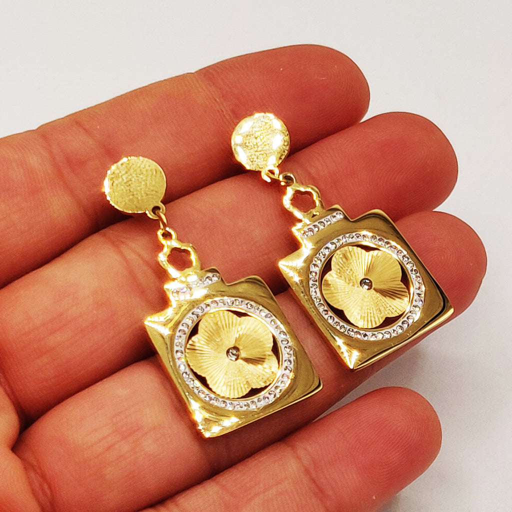 Boucles d'oreilles Maillons Bouteille Marguerite Luxe