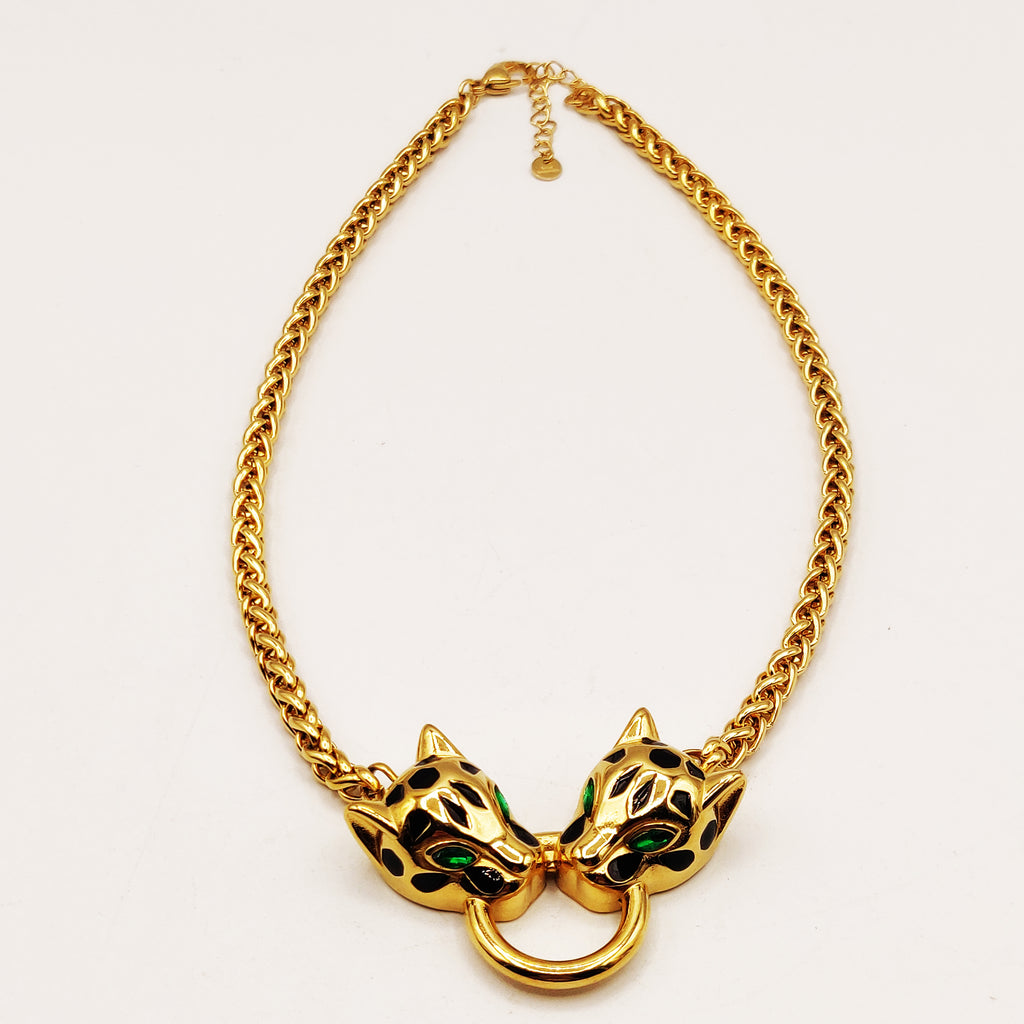 Collier Torsade Double Jaguar Luxe
