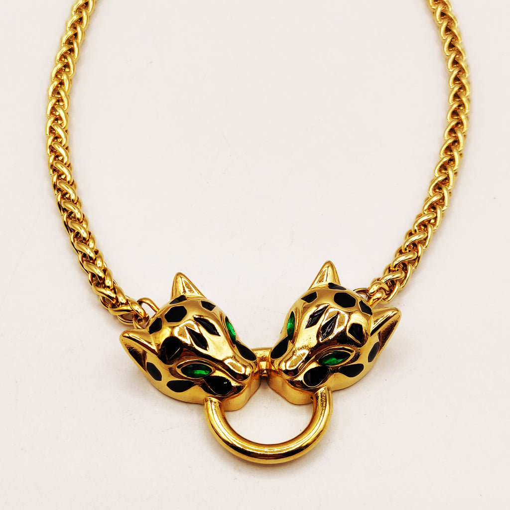 Collier Torsade Double Jaguar Luxe
