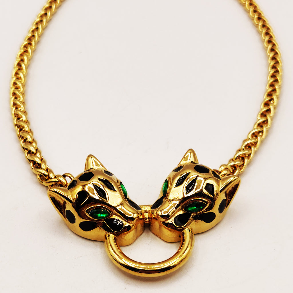 Collier Torsade Double Jaguar Luxe