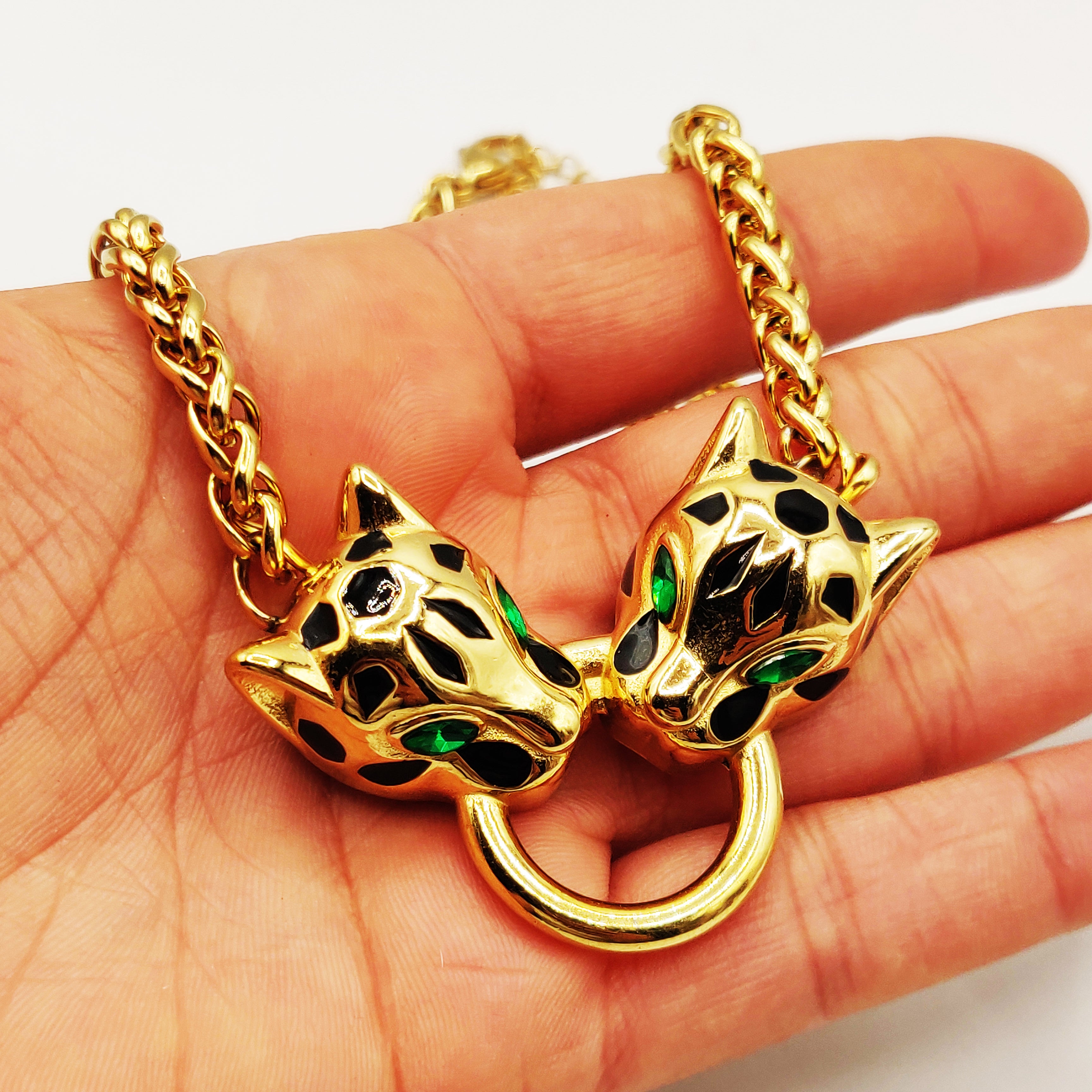 Collier Torsade Double Jaguar Luxe