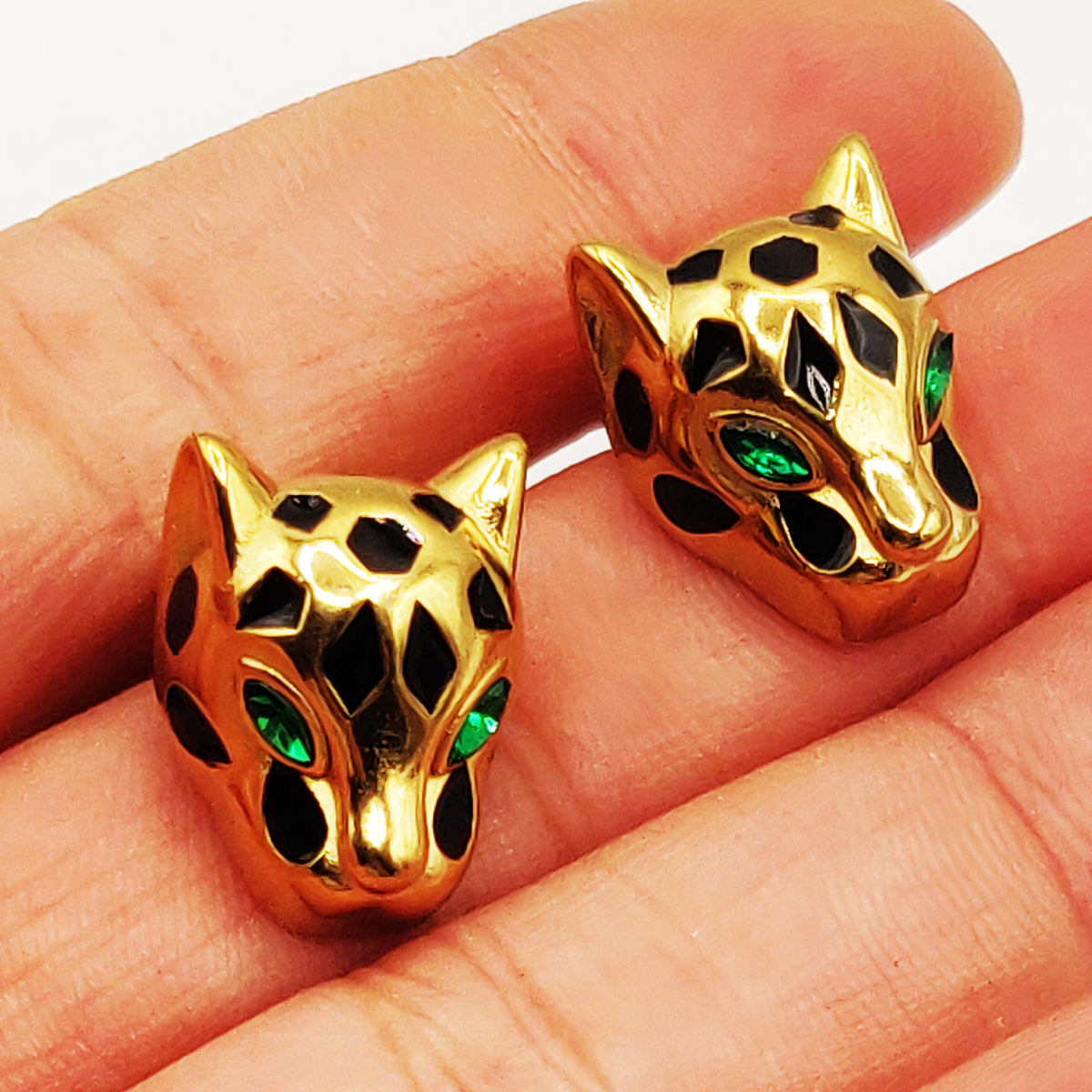 Boucles d'oreilles Torsade Double Jaguar Luxe
