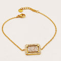Bracelet Double Restangle Cristaux