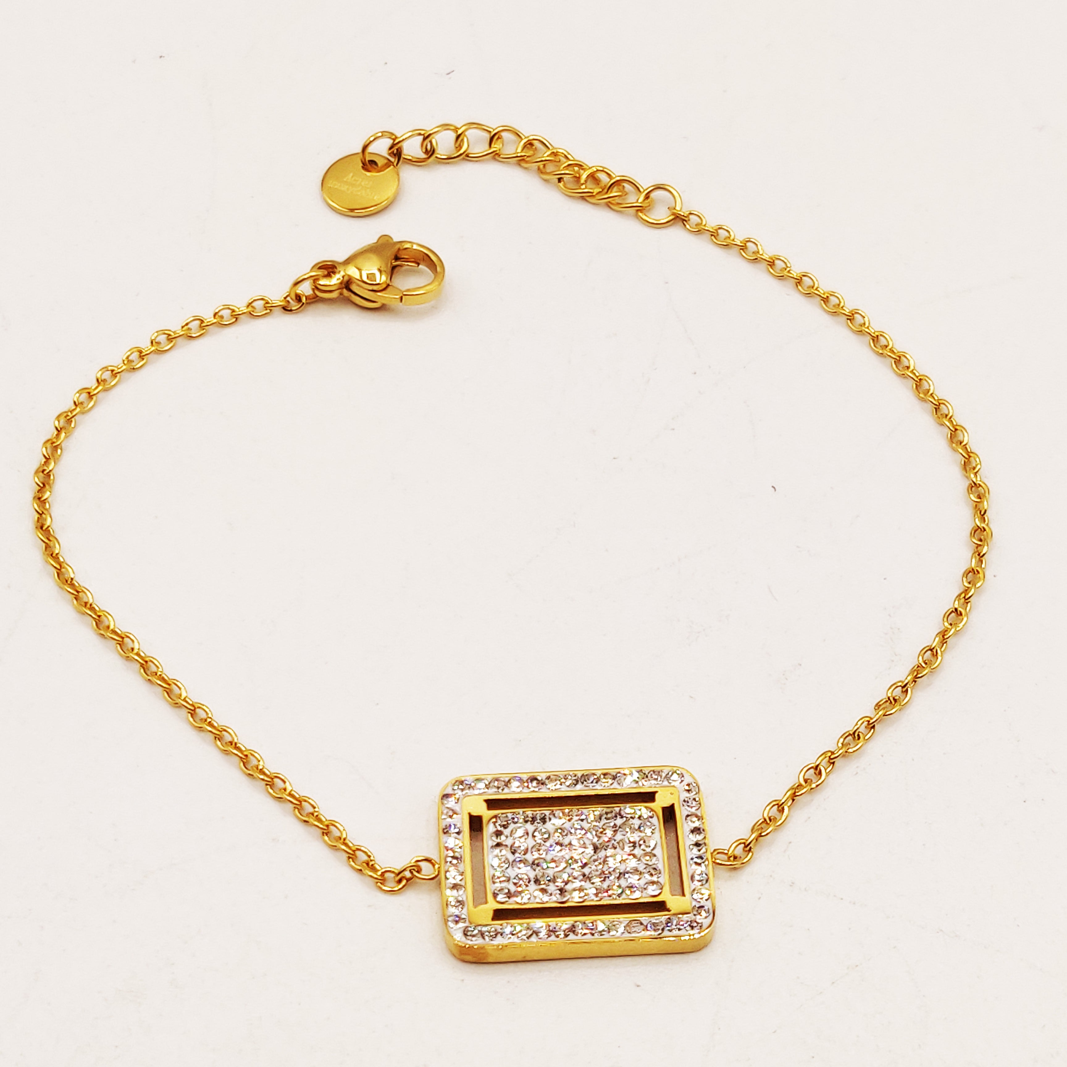 Bracelet Double Restangle Cristaux