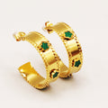 Boucles d'oreilles Multi Marguerites Vertes Luxe