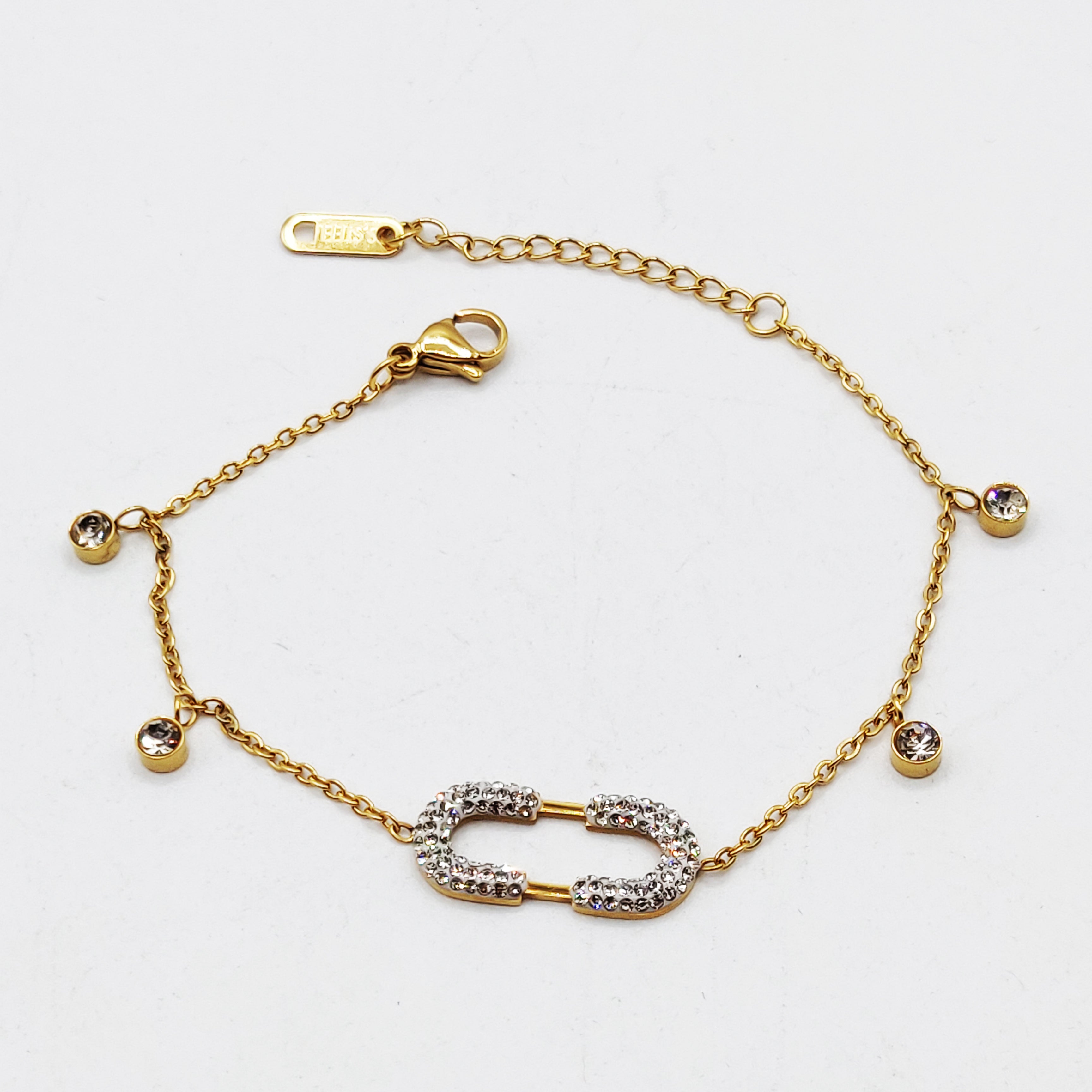 Bracelet Cristaux et Double U Luxe