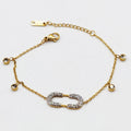 Bracelet Cristaux et Double U Luxe