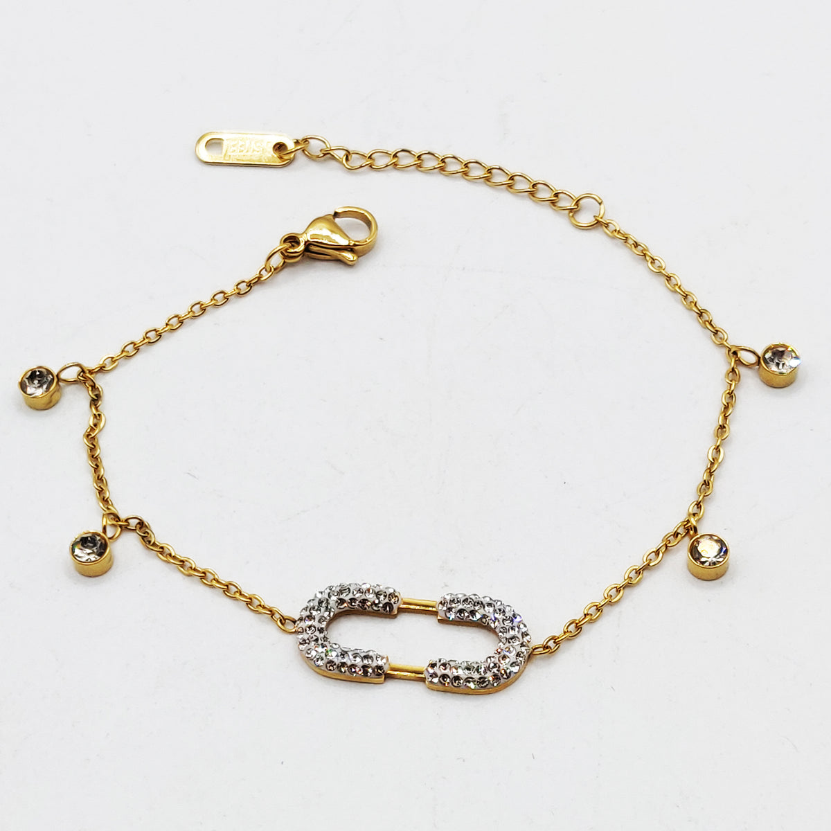 Bracelet Cristaux et Double U Luxe