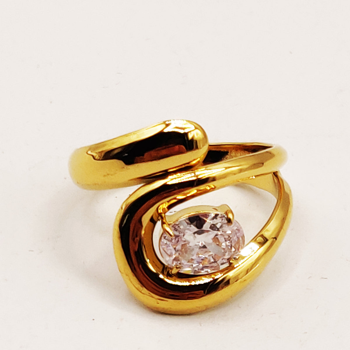 Bague Boucle Gros Cristal Luxe