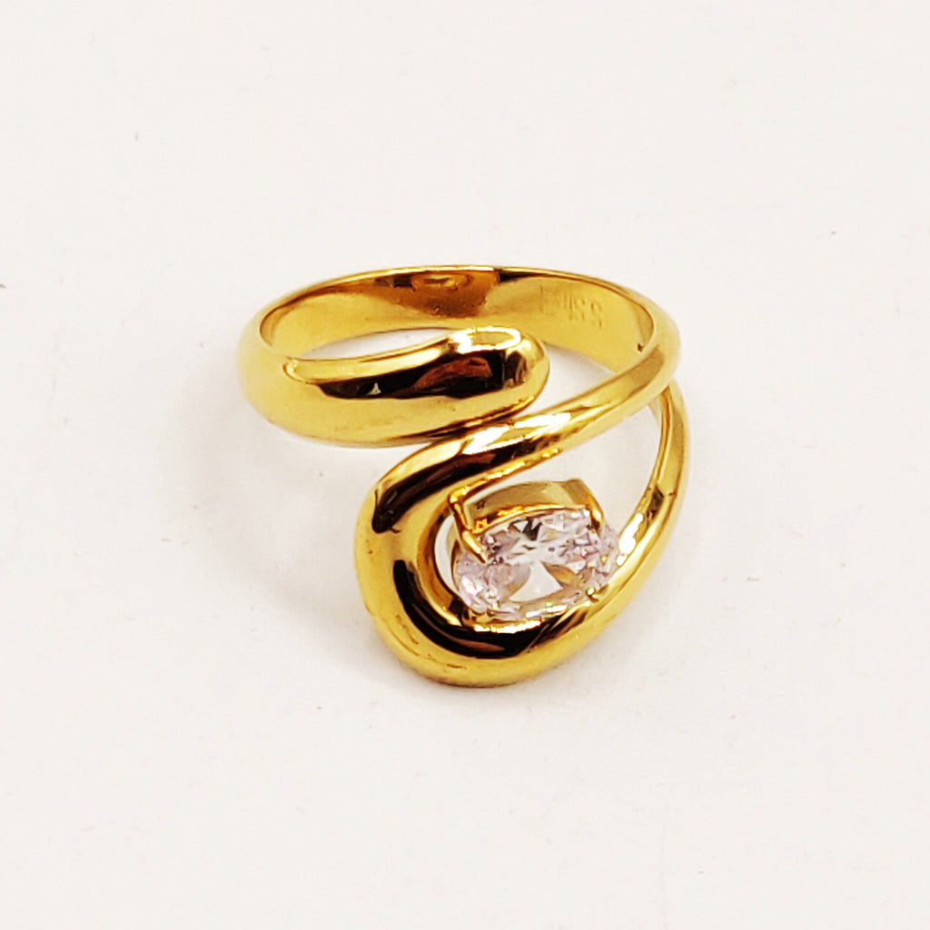 Bague Boucle Gros Cristal Luxe