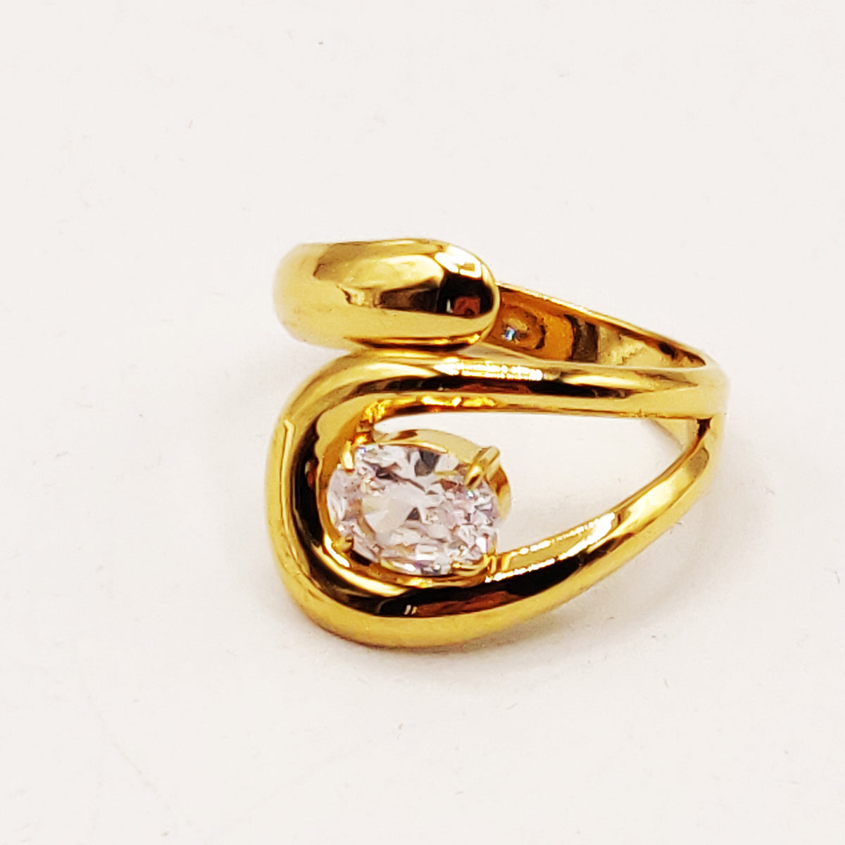 Bague Boucle Gros Cristal Luxe