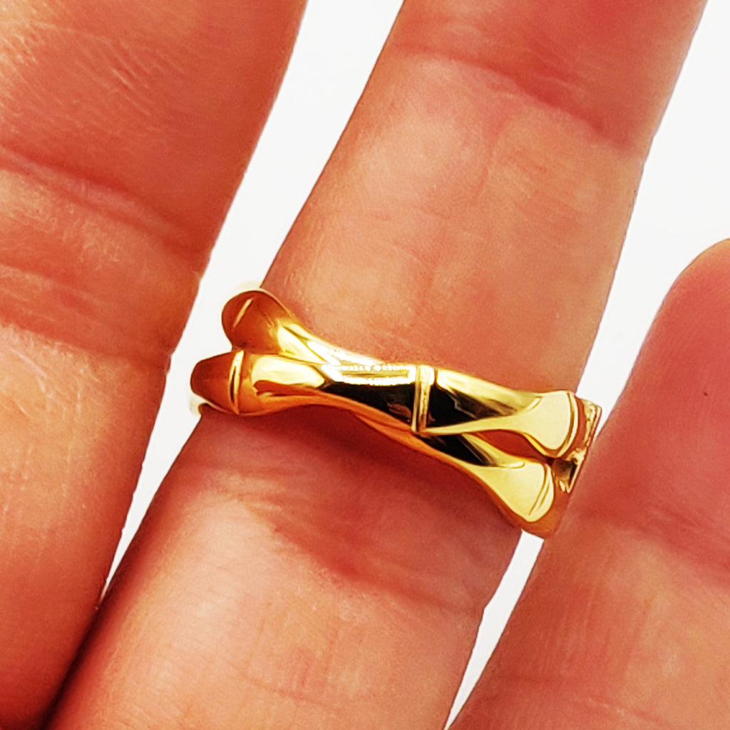 Bague Double Os Croisés Luxe