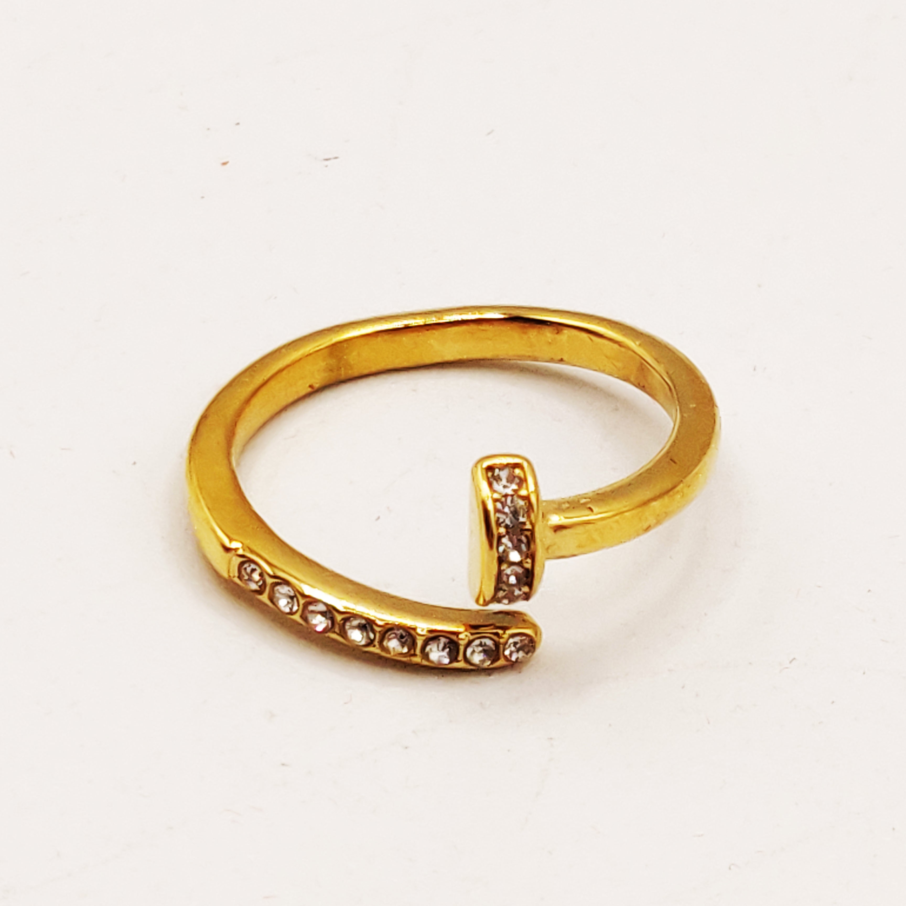 Bague Clou Luxe (Cristaux tête et bout)
