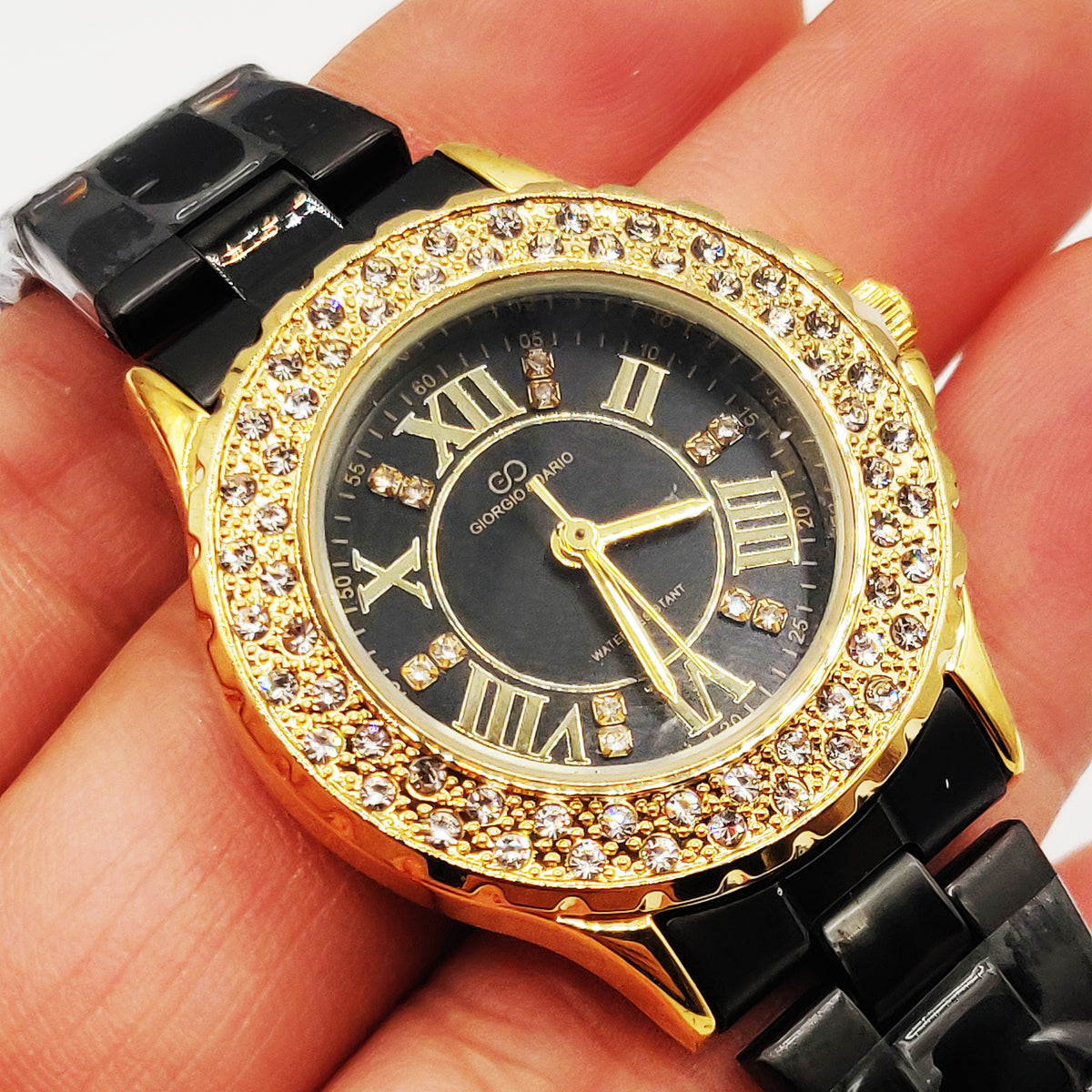 Montre Giorgio & Dario EU3873 Fond Noir Bracelet Noir