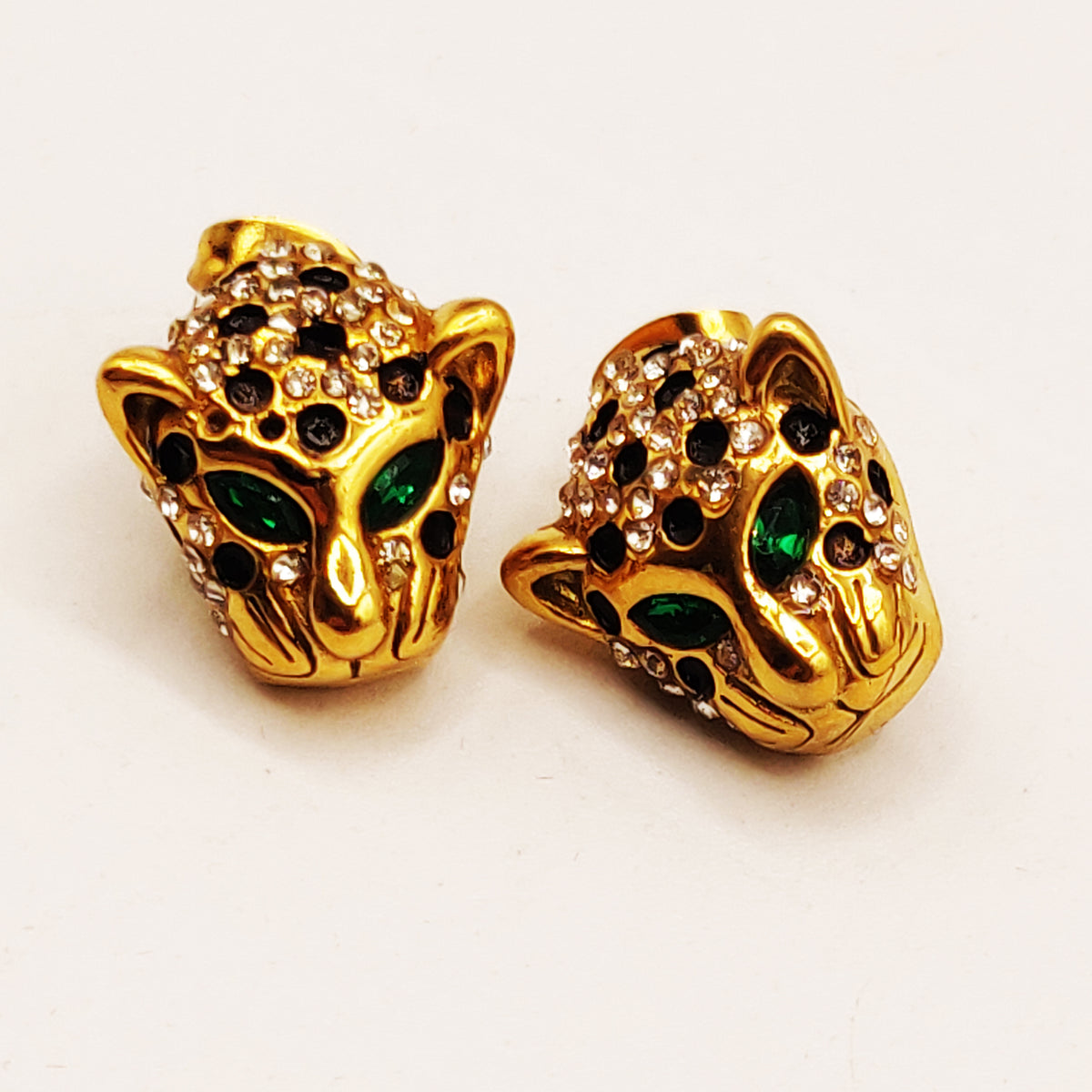 Boucles d'oreilles Torsade Tête Jaguar Luxe