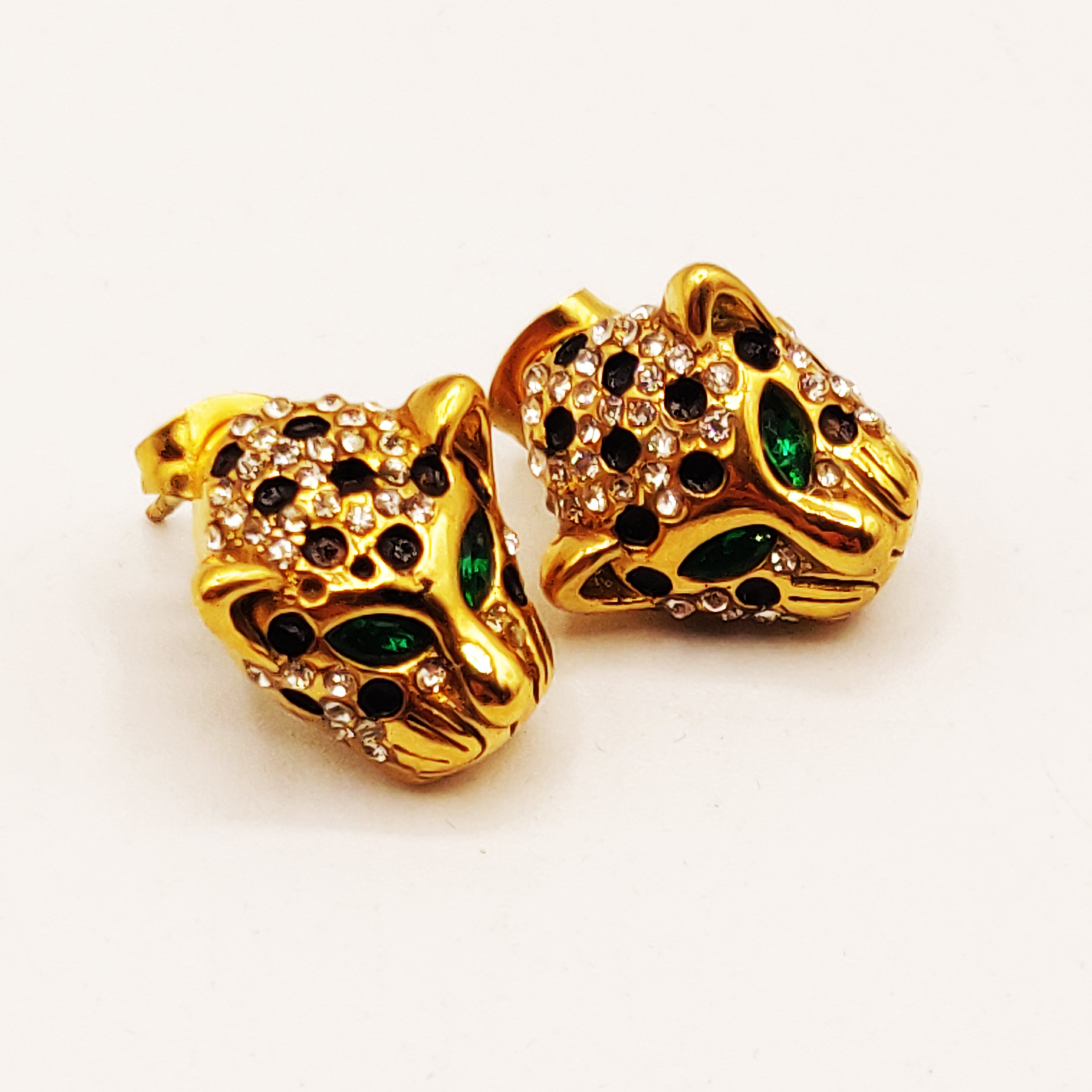Boucles d'oreilles Torsade Tête Jaguar Luxe