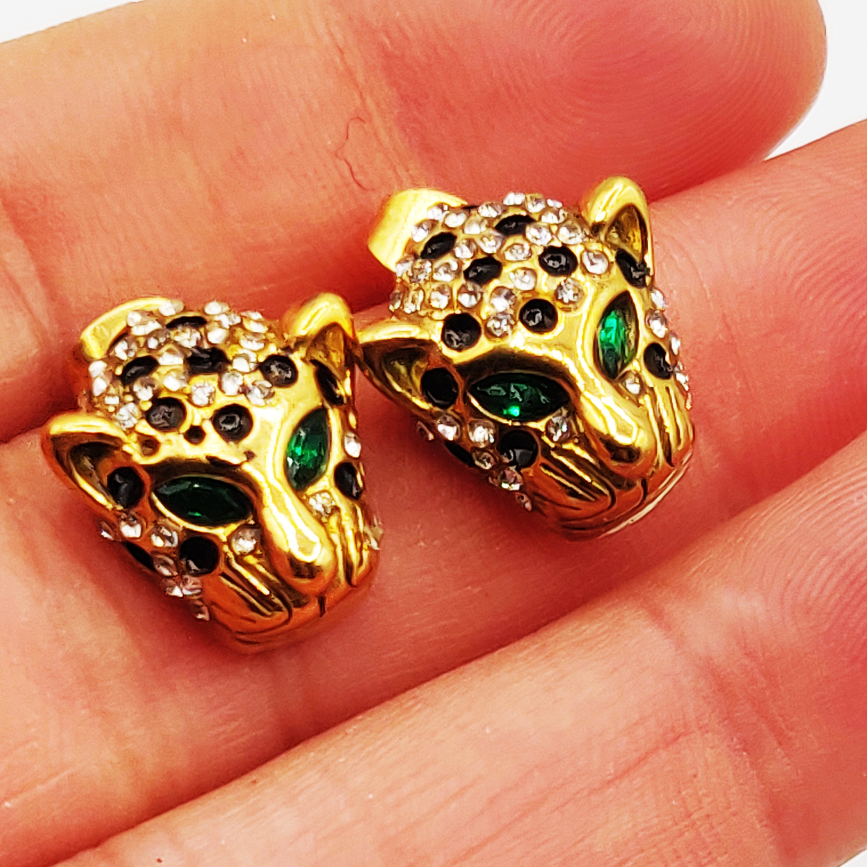 Boucles d'oreilles Torsade Tête Jaguar Luxe