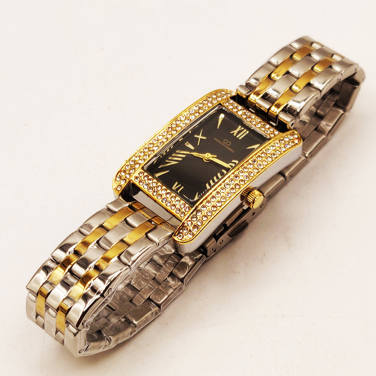 Montre Giorgio & Dario EU4599 Fond Noir Bracelet Argenté et Doré