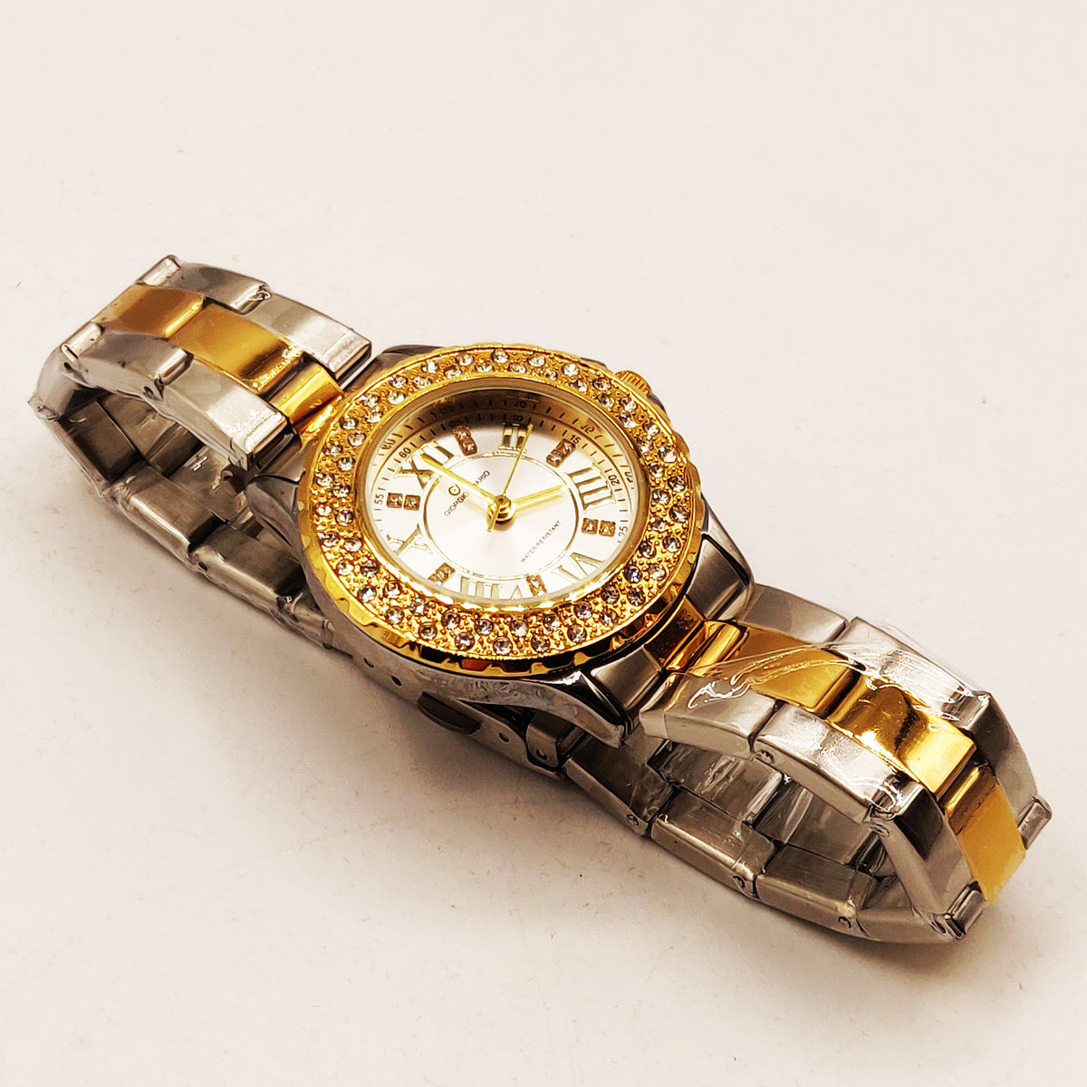 Montre Giorgio & Dario EU3873L Fond Blanc Bracelet Argenté et Doré