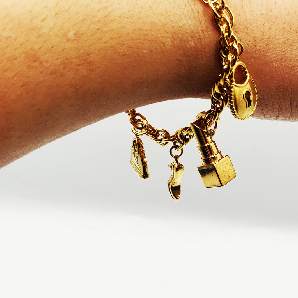 Bracelet Bibelots Rouge à Lèvres Luxe