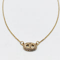 Collier Simple H Luxe Cristaux