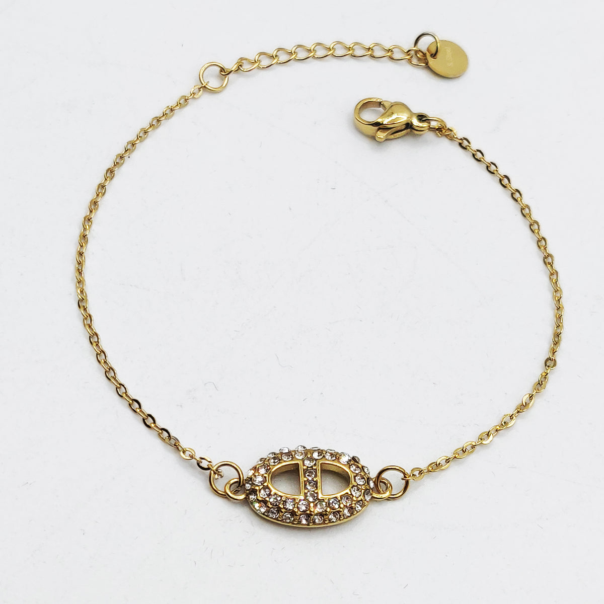 Bracelet Simple H Luxe Cristaux