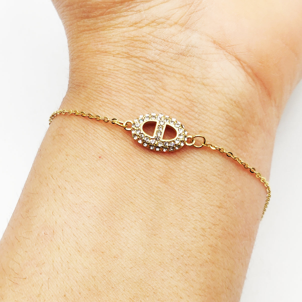 Bracelet Simple H Luxe Cristaux