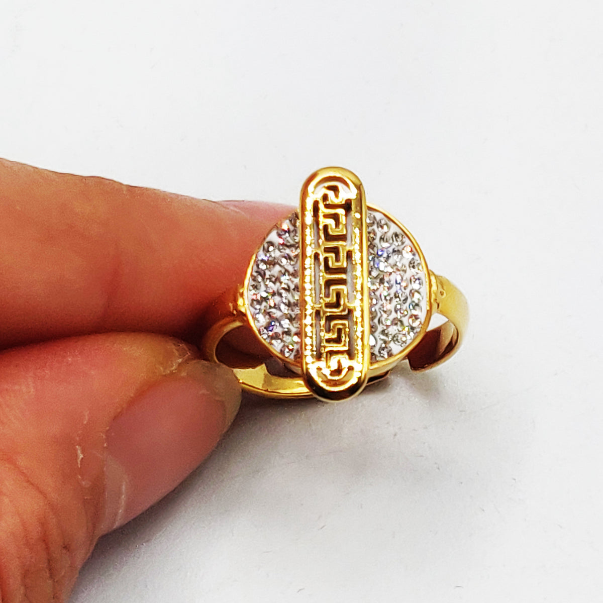 Bague Cercle Cristaux V Luxe