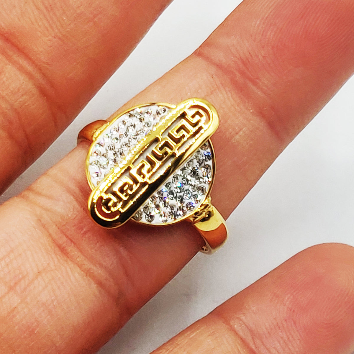 Bague Cercle Cristaux V Luxe