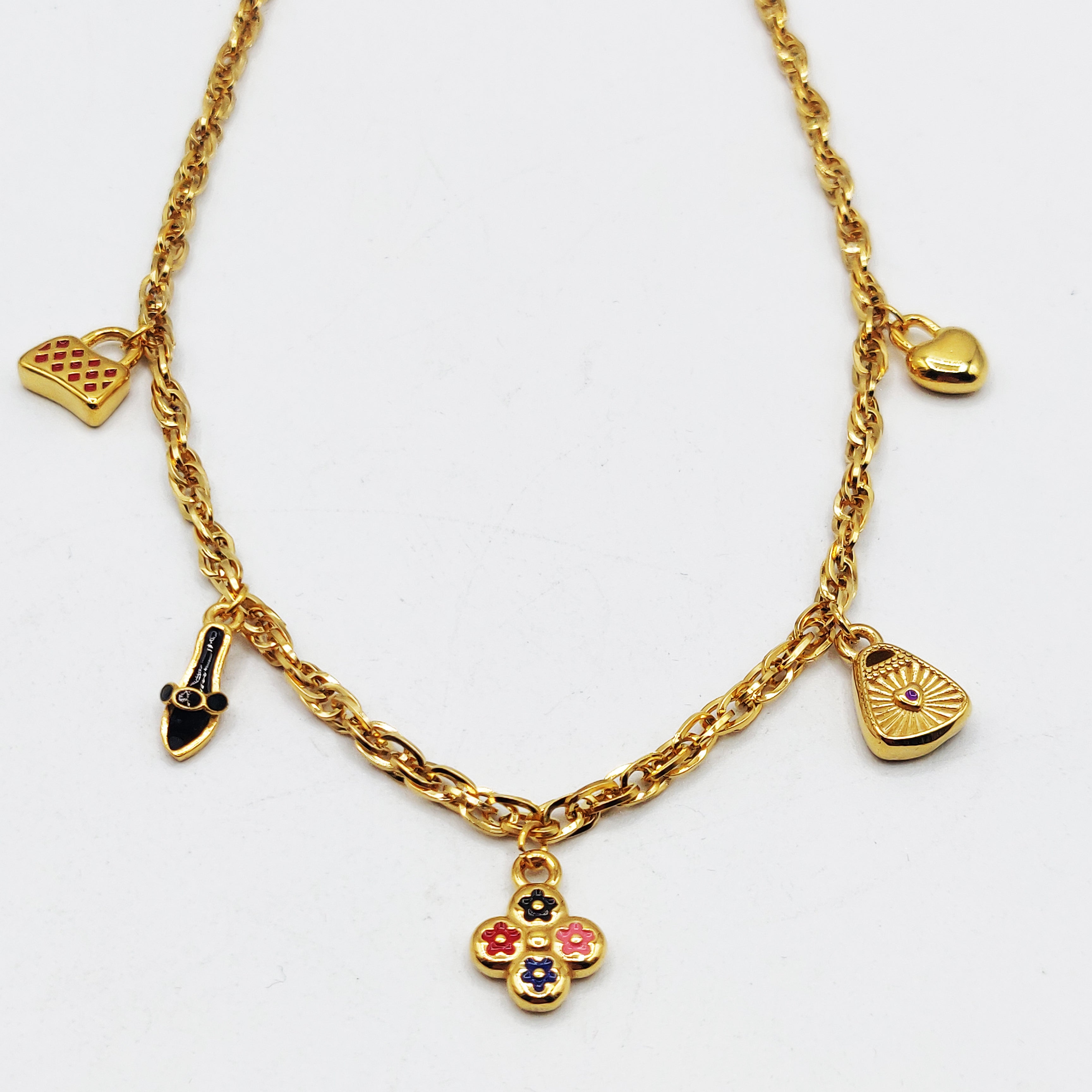 Collier Bibelots Colorés Trèfle Luxe