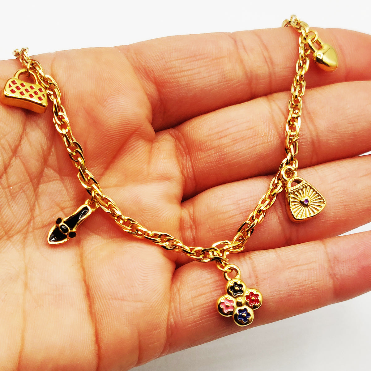 Collier Bibelots Colorés Trèfle Luxe