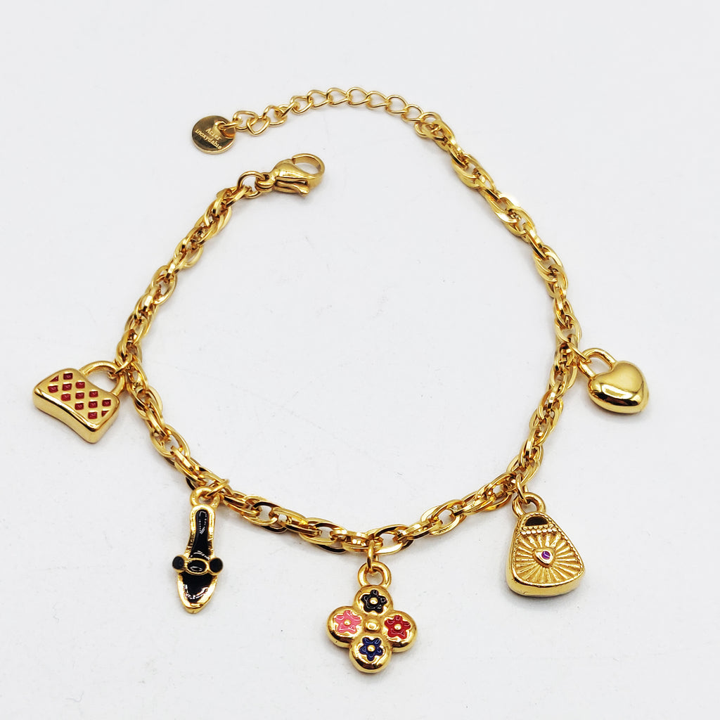 Bracelet Bibelots Colorés Trèfle Luxe