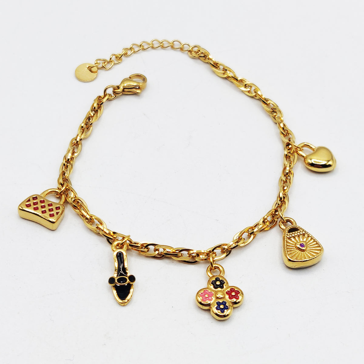 Bracelet Bibelots Colorés Trèfle Luxe