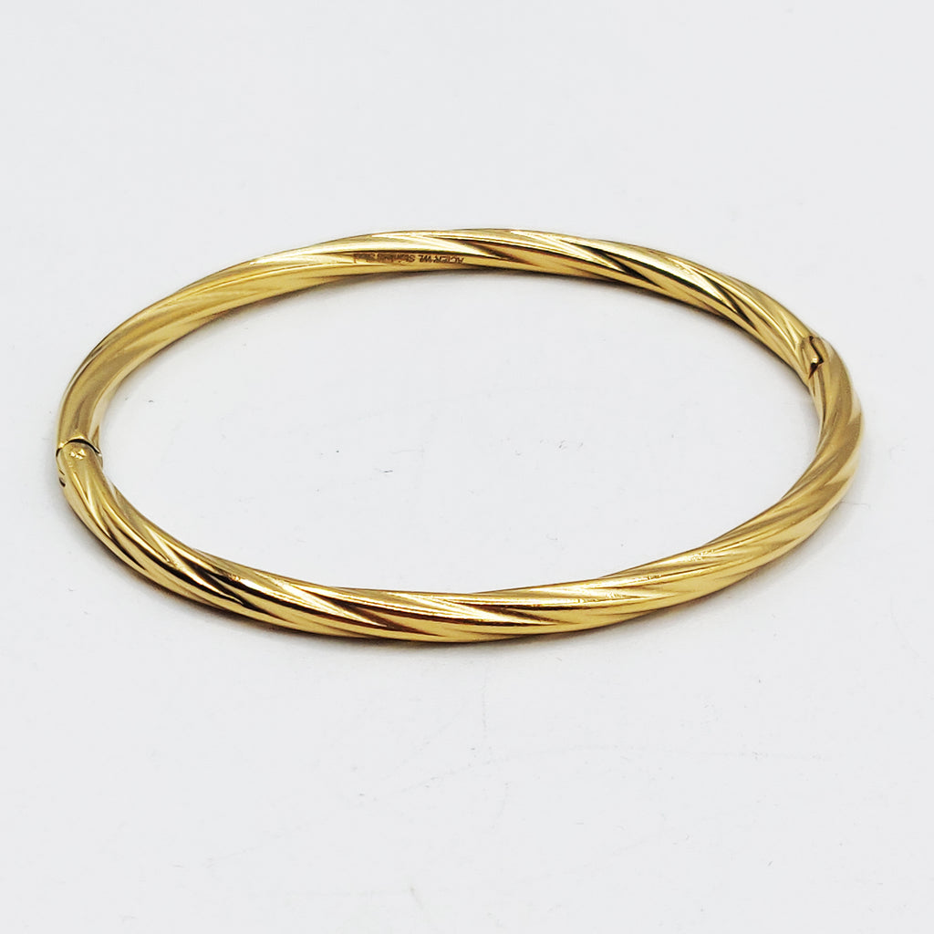 Bracelet Rigide Simple Torsadé