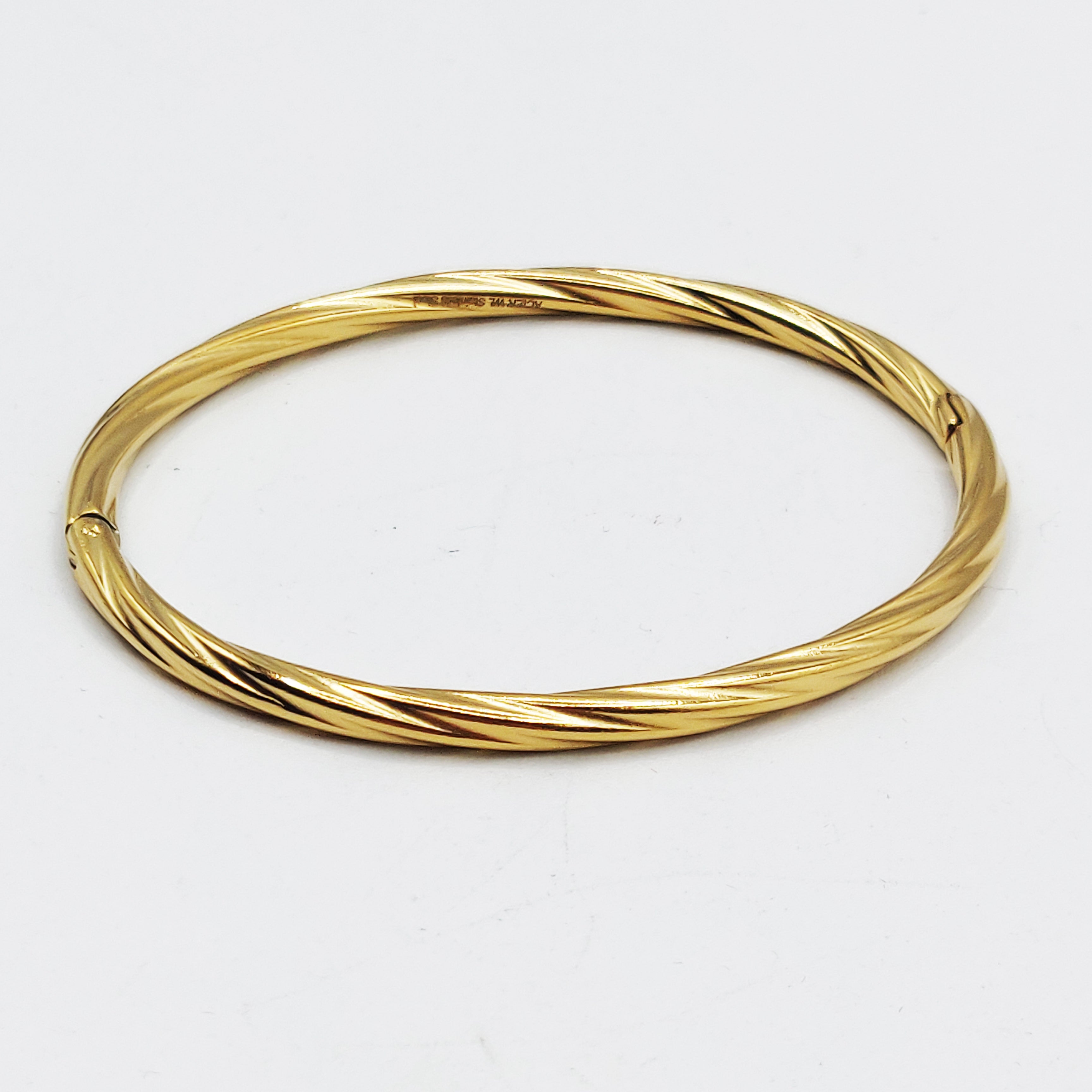 Bracelet Rigide Simple Torsadé