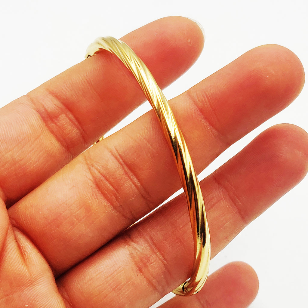 Bracelet Rigide Simple Torsadé