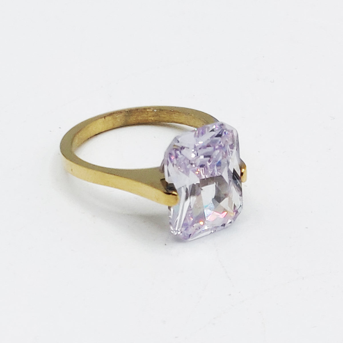 Bague Gros Cristal Rectangle Luxe