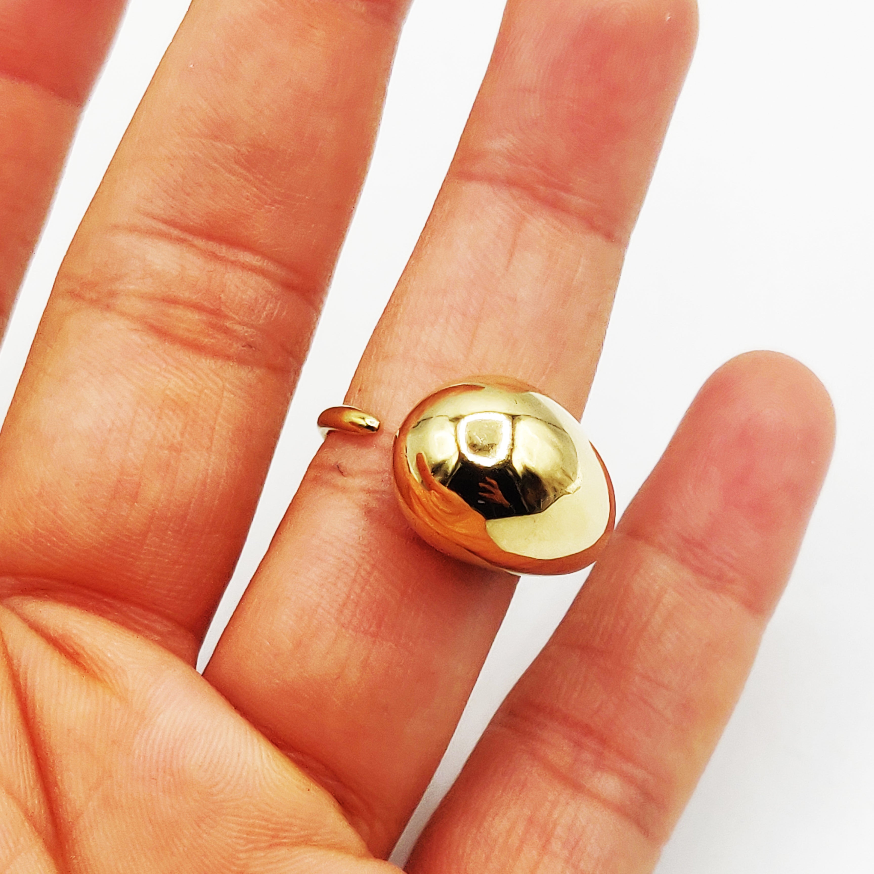 Bague Goutte Bombée Simple Luxe