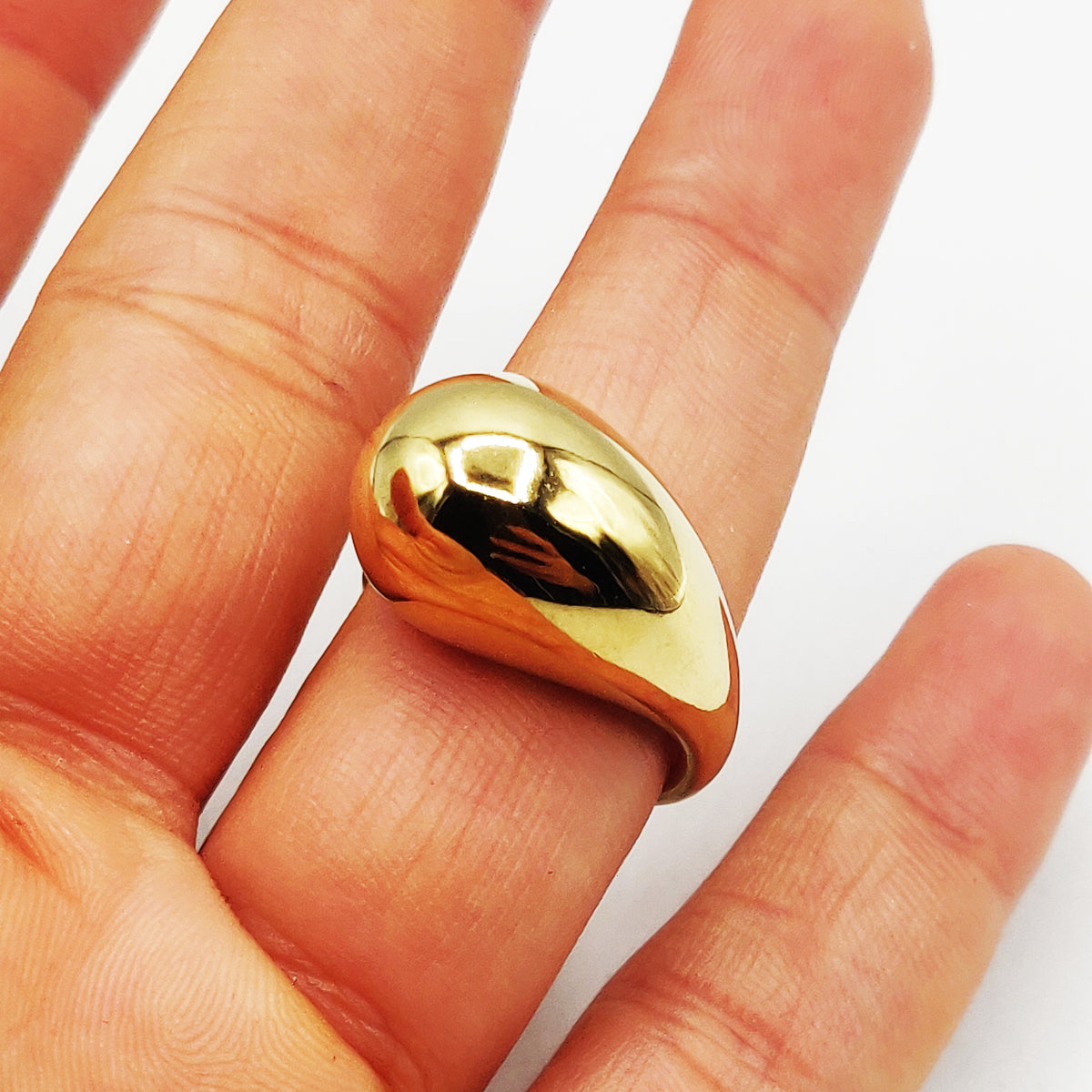 Bague Goutte Bombée Simple Luxe
