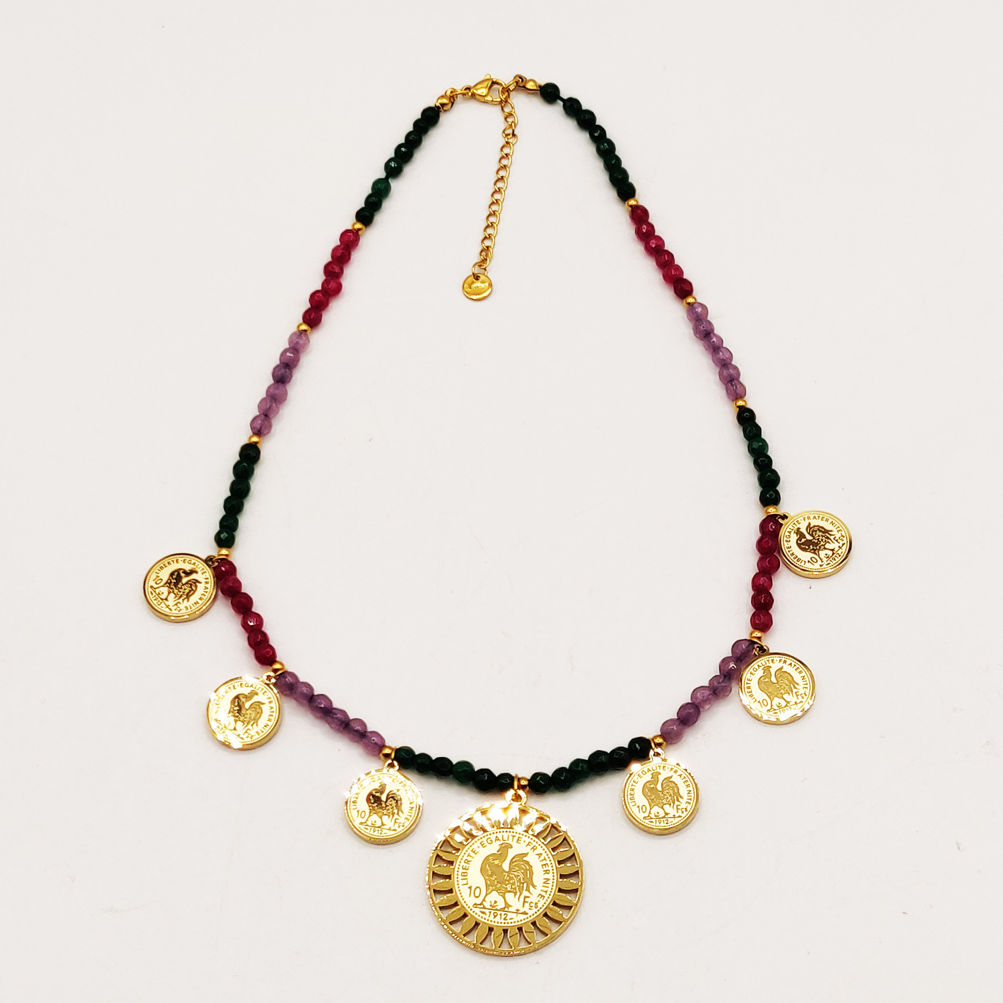 Collier Perles d'imitation Multi Louise Coq Luxe