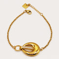 Bracelet Maillons Goutte Barre Cristaux Luxe
